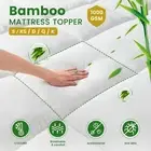 Premium Bamboo Mattress Topper/Protector 40cm Deep Pocket Mattress Pad S/D/Q/K