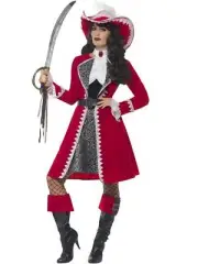 Deluxe Authentic Lady Captain Buccaneer Wench Costume Pirate Fancy Dress