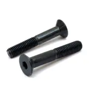7/16"-14 x 3" Flat Head Socket Cap Screws - Black Oxide - 10 Pack