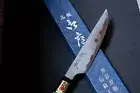 Yamawaki Paring Knife with scabbard, Japanese Paring Knife, Damascus