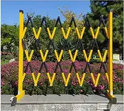 Industrial Expandable Metal Barrier with Casters Easy to Use and Adjust Retractable Traffic Fence,Pet Fence Gate Garden Fence Adjustable (Size : L350cm/11.4ft)