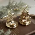 Exquisite Gold Hollow Candlesticks Unique Metal Table Ornament Desktop