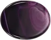 uxcell Thumb Worry Stone for Anxiety, Natural Oval Crystal Stone, Polished Gemstone Hand Carved Pocket Rock Anxiety Crystals for Women Stress Gifts Meditation, Agate Purple