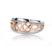 Clogau Silver Ring Size L1/2 US 6 Royalty Infintity 10ct Welsh Rose Gold