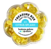 Buttons Galore Treasure Box Designer Buttons for Craft & Sewing CITRUS SPLASH