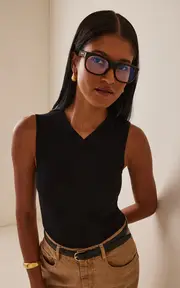 [Saint Laurent] Romy Square-Frame Acetate Glasses