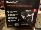 Geek Chef Espresso coffee maker new in box 20 bar pressure system