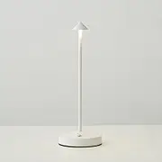 Cordless Table Lamps Rechargeable,White Battery Operated Table lamp in Aluminum,Portable LED Touch 2 Levels Brightness Dimmable Bar Lamp,Battery Operated Desk Lamp for Indoor/Outdoor