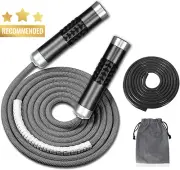 Weighted Jump Rope 1Lb, Tangle-Free Speed Rope, Adjustable MMA, Boxing, Fitness