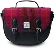 Islander Harris Tweed Fuchsia Tartan Mini Cobble Satchel