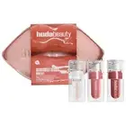 HUDA BEAUTY Mini Glossiest Lip Gloss Set 3pc gift set Glassy, Sugar Baby, Bombs