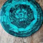 Malachite Stone Coffee Table, Center Side Table, Roudn Stone Table Home Decor