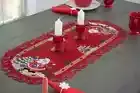 Santa Claus Christmas Trees Red Table Runner (16"x35")