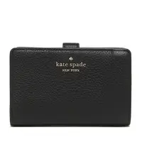 在飛比找樂天市場購物網優惠-kate spade 立體黑桃雙層中夾 鵝卵石紋真皮皮革 皮