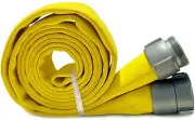 2-1/2" NST/NH x 15ft Double jacket 400 Psi Work 1200 Burst Fire Hose Yellow UL