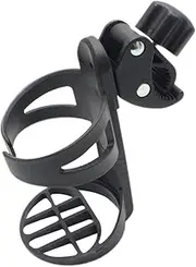 GETAJGHSD Stroller Cup Holder Rotatable Drink Holder for Bike Pram Wheelchair Lightweight Tool Installation Fits Cups Water Bottles for Strollers