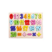 Children Wooden Digital Letters Three-dimensional Jigsaw Puzzle Matching Game Shape Cognitive Blocks Toys