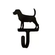 Village Wrought Iron WH-236-S Small Wall Hook - Beagle - Black