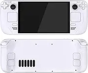 eXtremeRate Replacement Full Set Housing Shell with Buttons for Steam Deck OLED Handheld Console, Custom DIY White Faceplate Back Plate Trackpad Case for Steam Deck OLED Console - Without Console