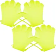 Silicone Swimming Paddles Gloves for Children 2 Pairs Diving Training Gloves Nylon Swimming Mitts