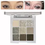 Silver Eye Shadow Nine Color Punk Eye Shadow Eye Shadow Applicator Double Sided