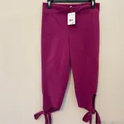 Free People Movement NWT Fuchsia cropped cross waist capri legging-L