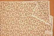 CARO Leopard Print Beach Towel 36" X 68 Ivory & Gold Luxury Cotton &Viscose NEW