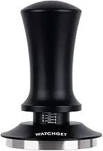 watchget 58mm Espresso Coffee Tamper, Spring Loaded Tamper Stainless Steel Barista Espresso Tamper Calibrated Espresso Hand Tamper with Scale Coffee Espresso Accessories for 58mm Portafilter