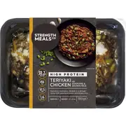 Strength Meals Co High Protein Teriyaki Chicken With Edamame & Brown Rice 350g