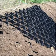 Ground Grid - Used to Stabilize Topsoil On Steep Grade, Driveway Grid Pea Gravel Stabilization Grid for Paving, 2" Tall(2x8m/6.5x26ft)