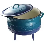 LK's - Potjie Pot (3-Legged) - Enamel-coated - Size 3 - Blue