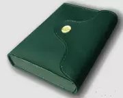 book jacket cover slipcase cow leather fit for 21x14.5x3cm customize green W15
