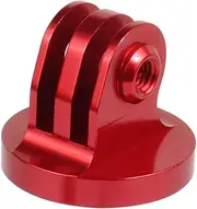 NovelGoal Mini Tripod Mount Adapter 1/4" Aluminium Alloy Base Compatible with GoPro Sports Action Camera Accessories (Red)