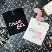 在飛比找蝦皮購物優惠-香奈兒 Chanel PARIS 女士品牌 T 恤 HIGH