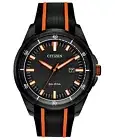 Citizen Drive From Eco-Drive Men's Black Silicone Strap Watch 45mm Watches
