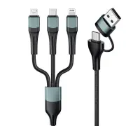 60W USB-A/USB-C to iP/Type-C/Micro USB Cable Fast Charging Data Transmission Pure Copper Core Line 1.2M Long for iPhone