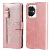 Calfskin Texture Zipper Protective Phone Case For Honor 100, Wallet-style Phone Cover