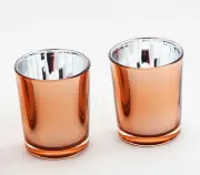 25 Copper Glass Candle Holder Bulk Candle Jar Wedding Centerpieces Party Dining