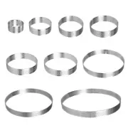 Circular Tart French Dessert Stainless Steel Perforated Fruit Pie Cake