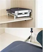 Ironing Board Pull Out Ironing Board for Cabinet, Folding Ironing Board with Cover, for Apartment & Small Room | Sturdy Folding Board, Easy-Release Lever Foldable Ironing Station