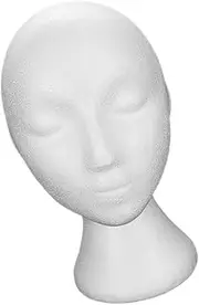 Beaupretty Foam Head Mold Hat Storage Stand Durable Mannequin Head for Displaying Wigs and Caps Sturdy Design Prevents Deformation for DIY and Craft Projects