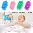 Bath Brush for Scalp Protection Easy-to-clean Silicone Body Scrubber Gentle