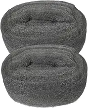 2 Pack Steel Wool for Wood Coarse Wire Mesh Pad Reusable Fabric for Cleaning Window Tile Metal Glass DIY Buffing