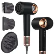 1600W Professional Ionic Hair Dryer with Diffuser, Brushless 110,000 RPM Moto...