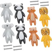 Unique Design 8pcs Animal Cabinet Handles Drawer Knobs Creative Cartoon Knobs for Cabinet Doors