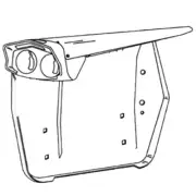 522390M1 Tractor RH Fender With Headlight Bracket Fits Massey Ferguson MF 30 135