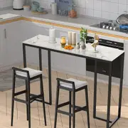 Rectangular Bar Height Table Sofa Console Table Anti-Scratch Marble Dining Table