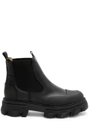 Ganni Leather Ankle Boots - Black - 37 (IT37 / UK4) 37 (IT37 / UK4)