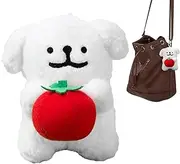 jamgeery Plush Animal Bag Charm - Puppy Hold Tomato Backpack Decor Pendant - Cute Keychain Bag Charm Cartoon Stuffed Animal Doll for Girls Women, Refer to description, Plush, Unisex