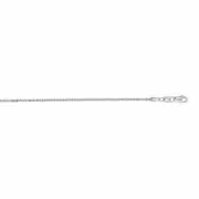 10" Diamond Cut Textured Sparkle Chain Real 14K Solid White Gold 1.7gr